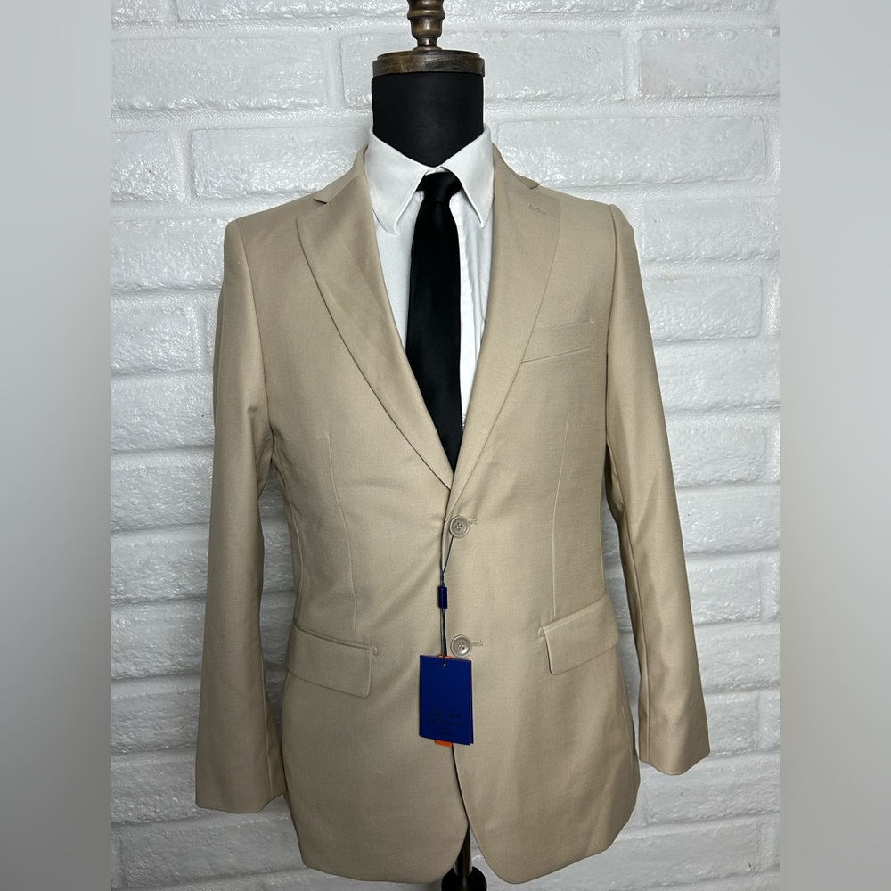 Giorgio Fiorelli Blazer Mens 36 R Super Fine Tan Suit Jacket NWD